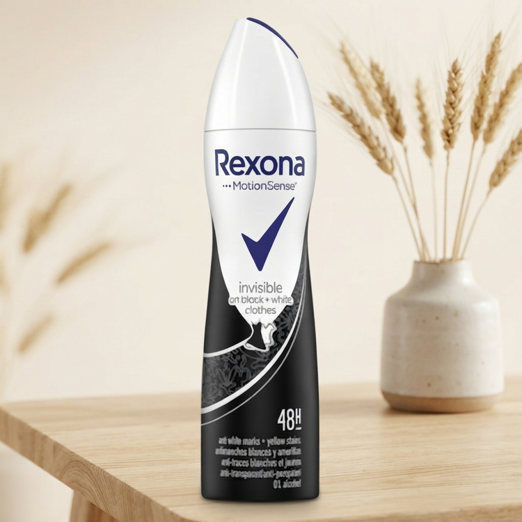 اسپری ضد تعریق زنانه رکسونا Rexona مدل black and white حجم 200 میل