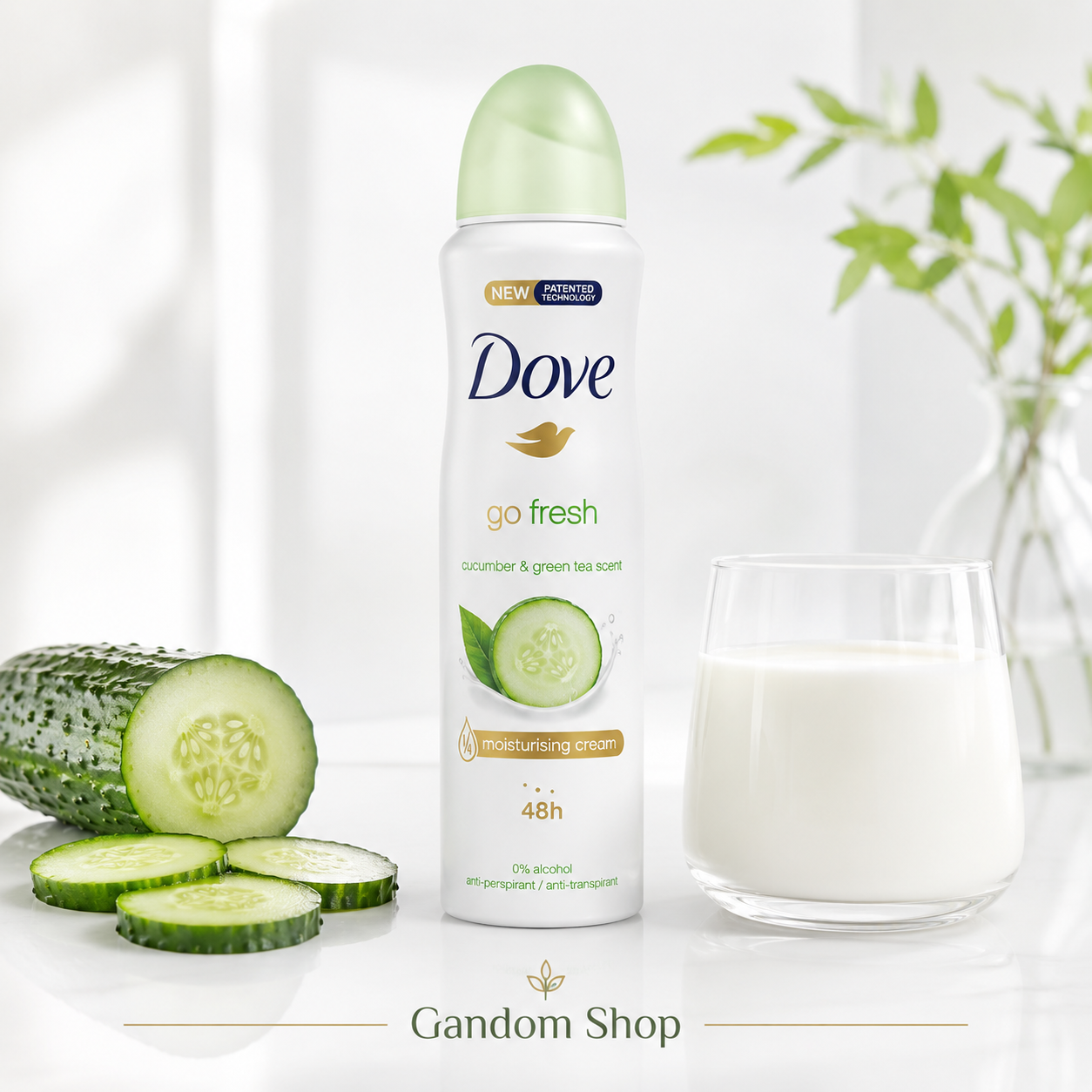 اسپری ضد تعریق زنانه داو مدل go fresh رایحه خیار حجم 250 میلی لیتر