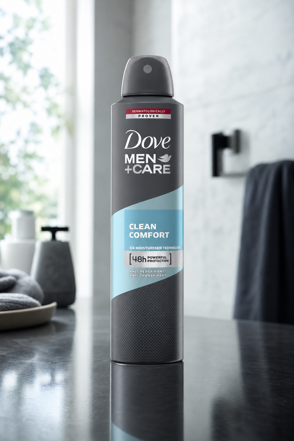اسپری ضد تعریق مردانه داو Dove مدل Clean Comfort محافظت 48 ساعته حجم 250 میلی
