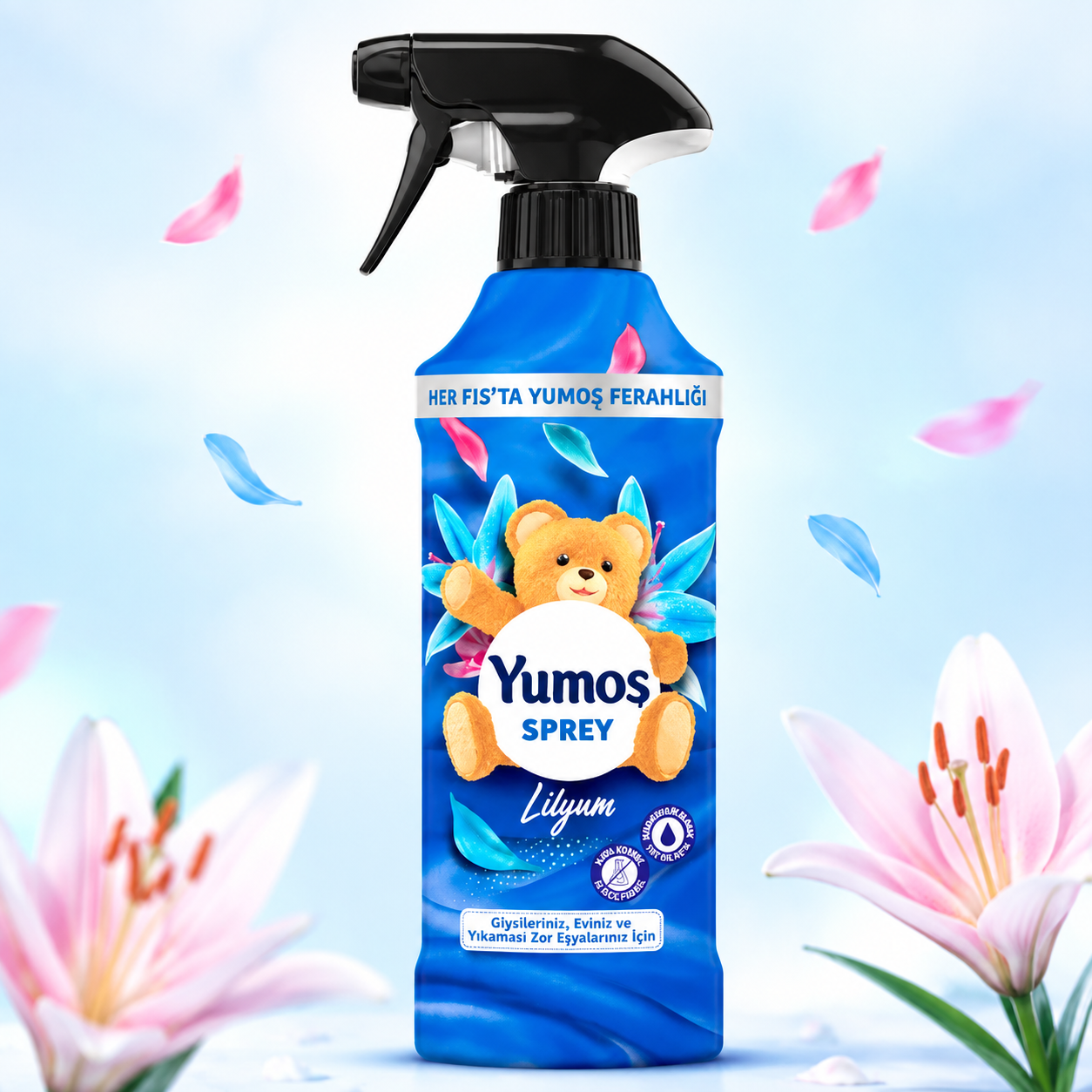 اسپری یوموش آبی با رایحه گل لیلیوم حجم 450 میل
