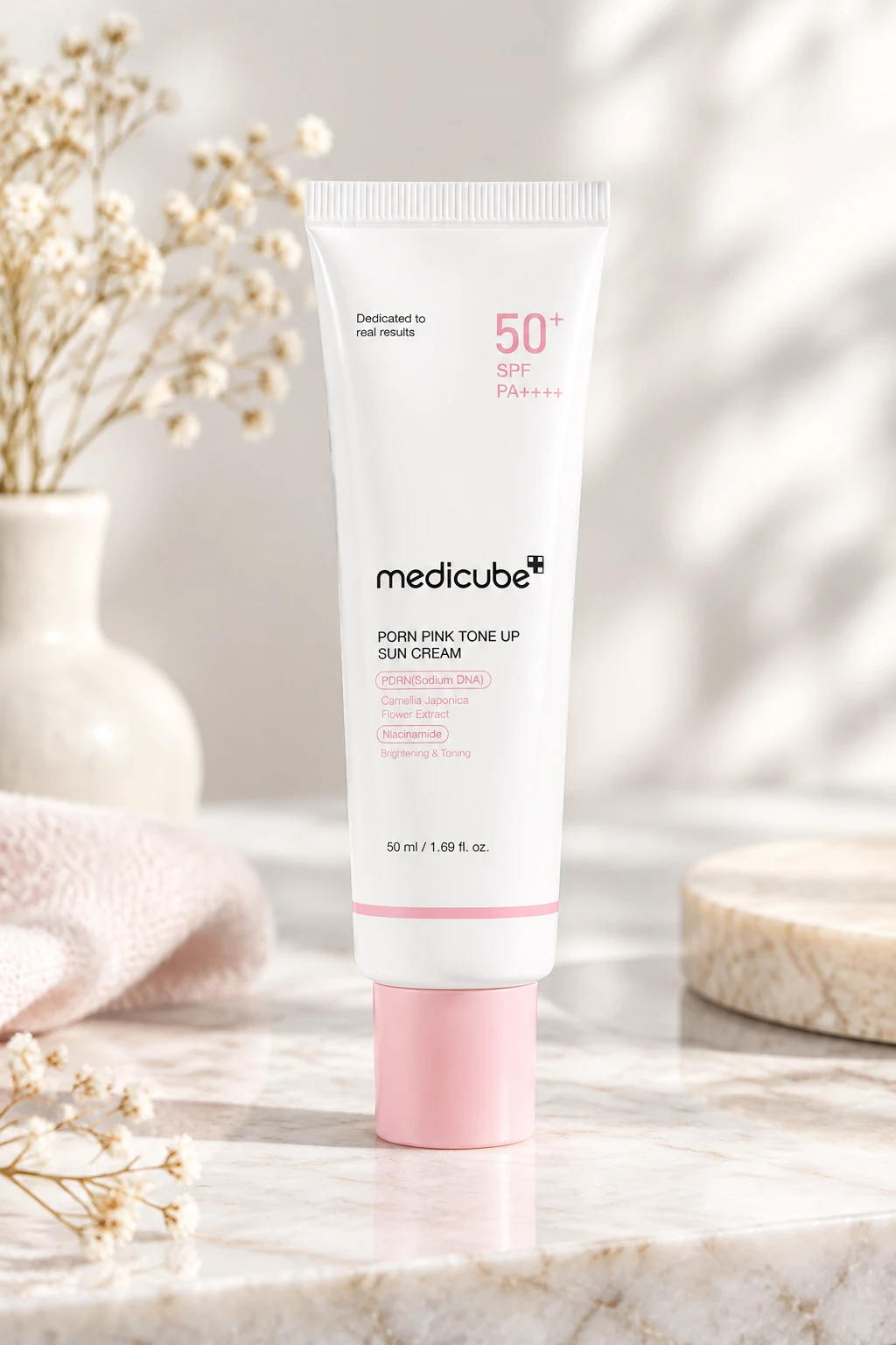 کرم ضدآفتاب و تون آپ PDRN مدیکوب (Medicube PDRN Pink Tone Up Sun Cream SPF 50+ PA++++)