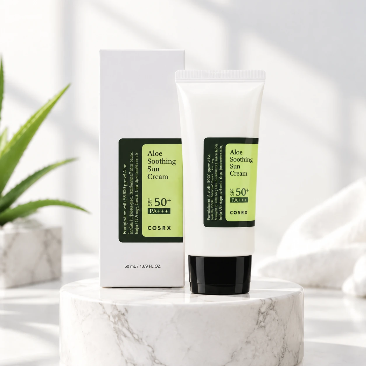 🌿 ضد آفتاب تسکین‌دهنده آلوئه ورا کوزارکس (COSRX Aloe Soothing Sun Cream SPF50+) 🌿