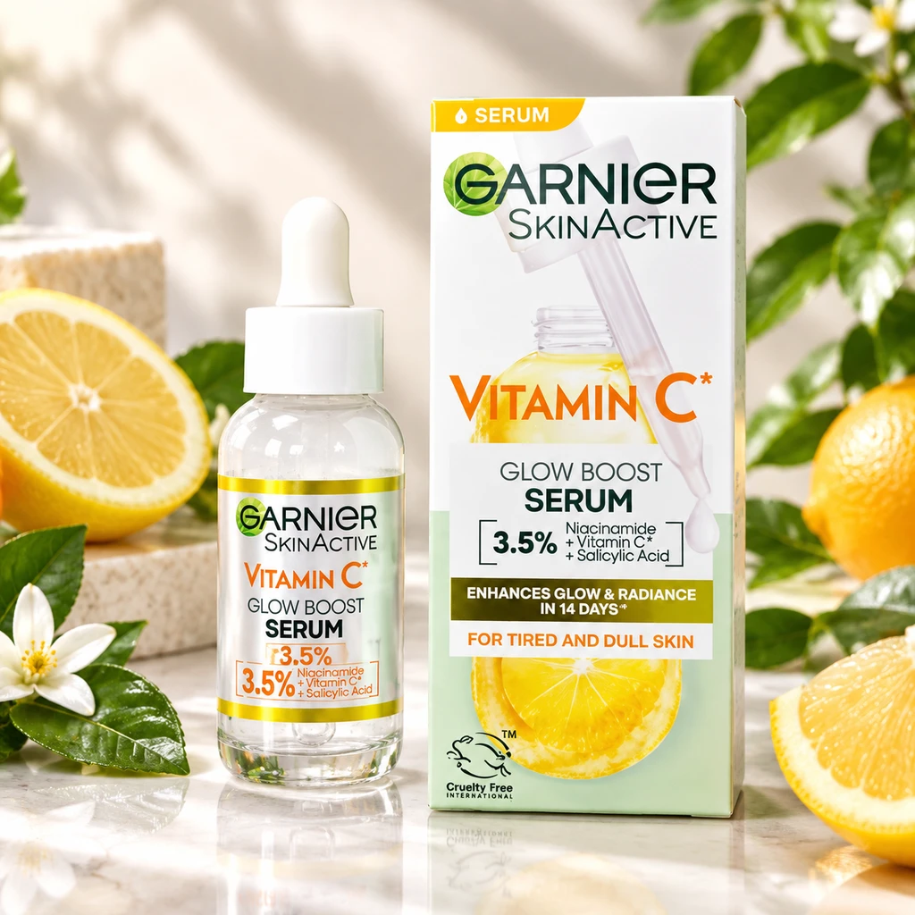 🍋 سرم ویتامین سی گارنیر (Garnier SkinActive Vitamin C Glow Boost Serum)